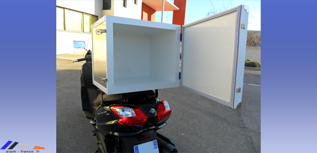 caisson isotherme sur mesure pour scooter