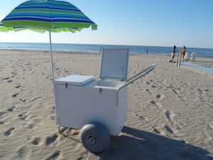 Chariot ambulant spécial plage